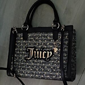 Juicy Couture Black and Gold Satchel
